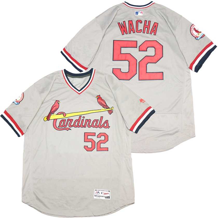 Cardinals 52 Michael Wacha Gray Throwback Jersey,We sell and wholesale Cardinals 52 Michael Wacha Gray Throwback Jersey on line form chian!